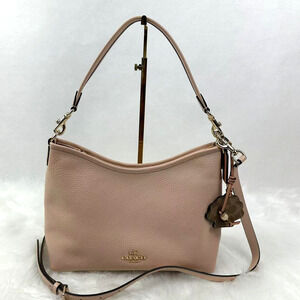 Coach Laurel Shoulder Bag Crossbody With Shell Charm In Gold/Cream/Tan CBH81 NWT